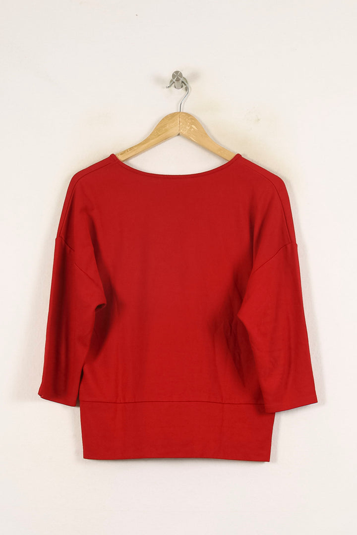 Pull Rouge - Taille L/40 de la marque Caroll | PARAD65978 - Vendu par Paradigme - Image 4