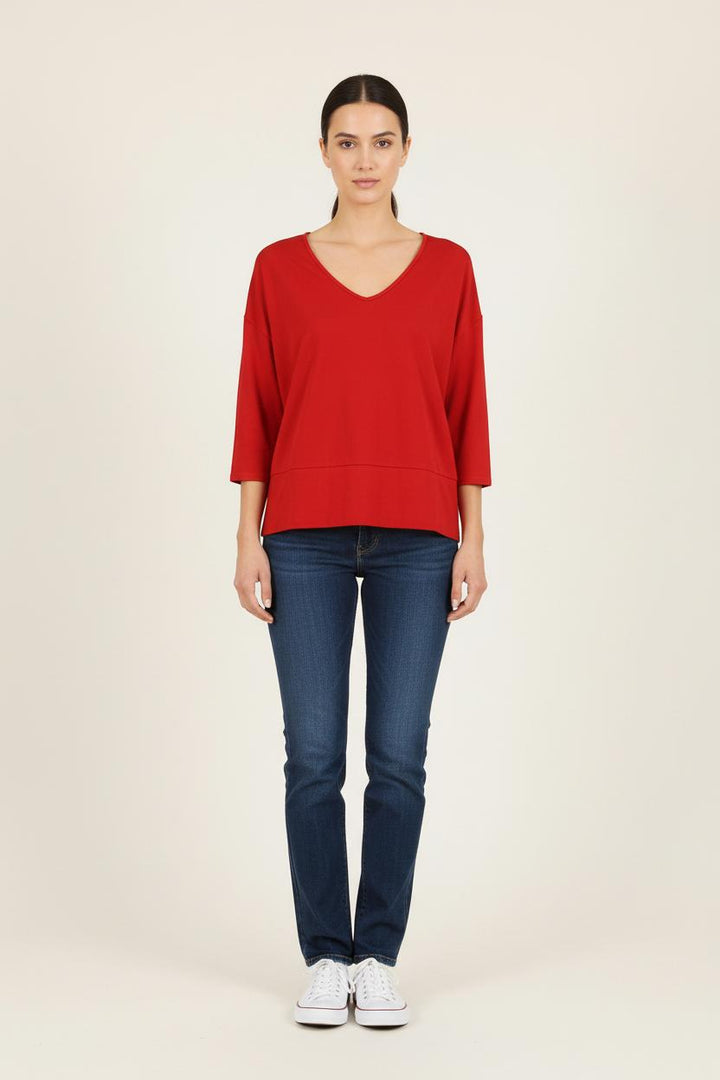 Pull Rouge - Taille L/40 de la marque Caroll | PARAD65978 - Vendu par Paradigme - Image 1