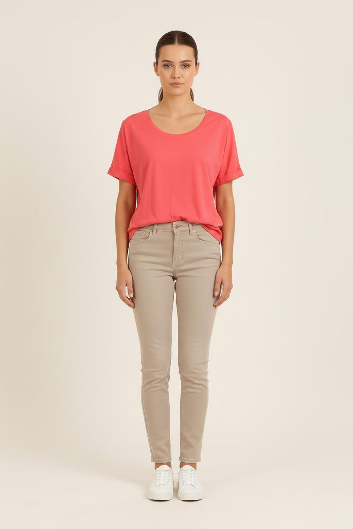 Tee-shirt Rose - Taille S/36 de la marque Sud express | PARAD65981 - Vendu par Paradigme - Image 1