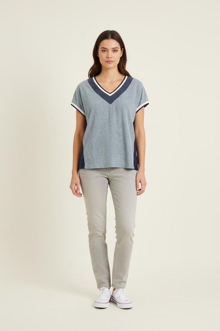 Tee-shirt Bleu et Bleu Marine - Taille L/40 de la marque IKKS | PARAD65983 - Vendu par Paradigme - Image 1