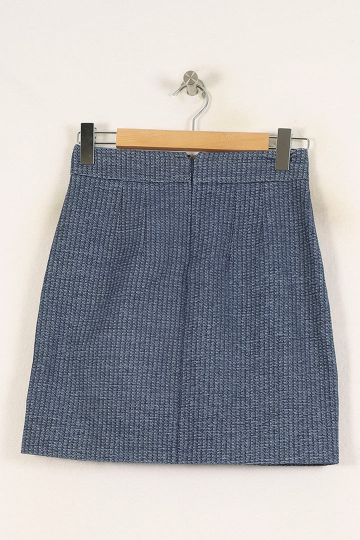 Jupe Courte Bleue - Taille S/36 de la marque Claudie Pierlot | PARAD65985 - Vendu par Paradigme - Image 4