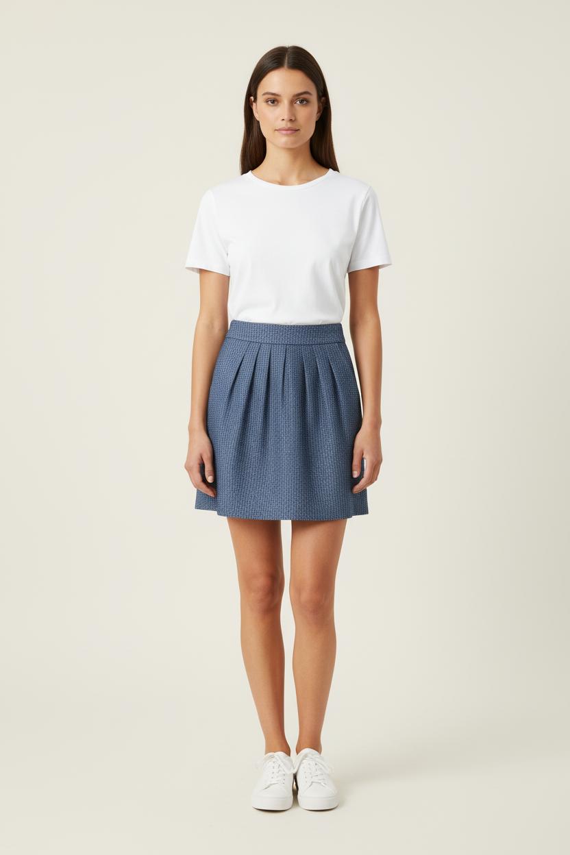 Jupe Courte Bleue - Taille S/36 de la marque Claudie Pierlot | PARAD65985 - Vendu par Paradigme - Image 1