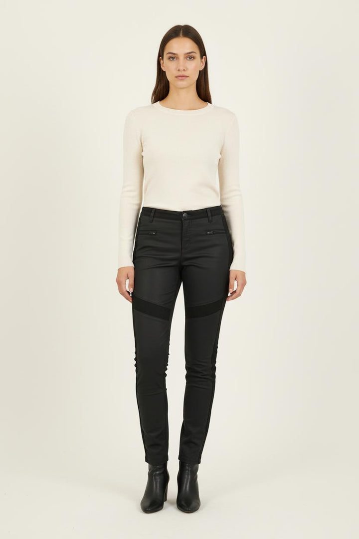 Pantalon Cuir Noir - Taille S/36 de la marque IKKS | PARAD65989 - Vendu par Paradigme - Image 1