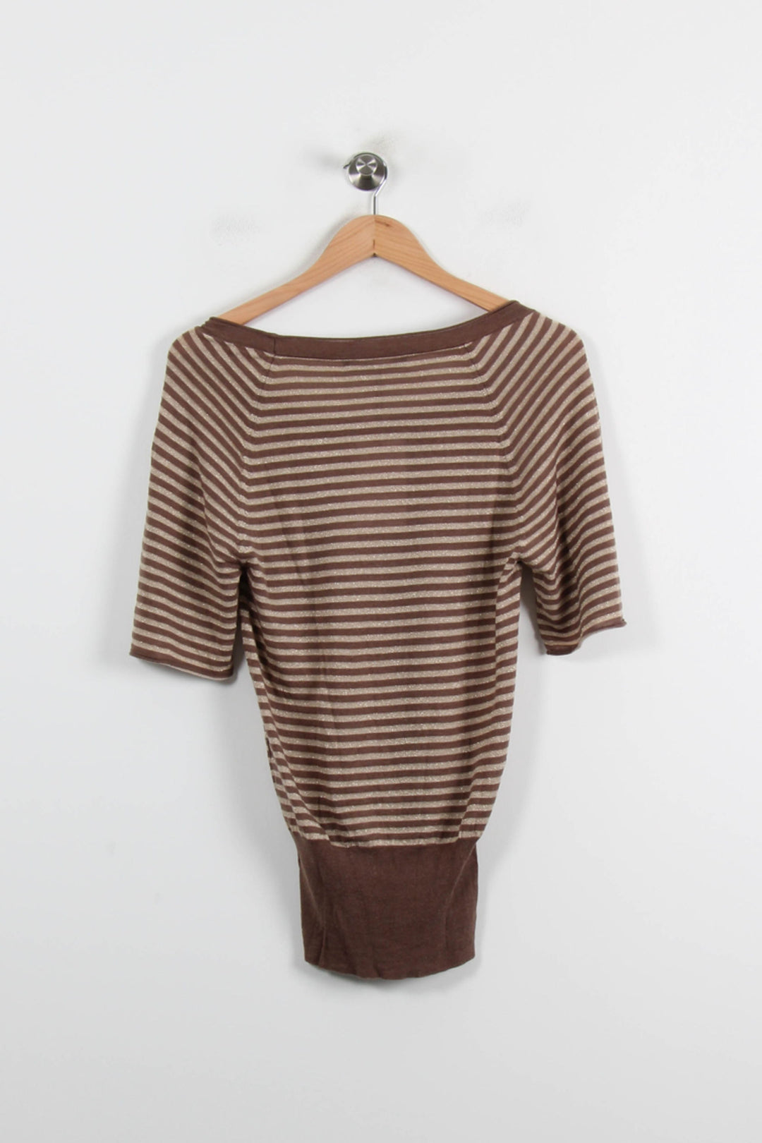 Pull Marron et Beige - Taille S/36 de la marque Caroll | PARAD65991 - Vendu par Paradigme - Image 4