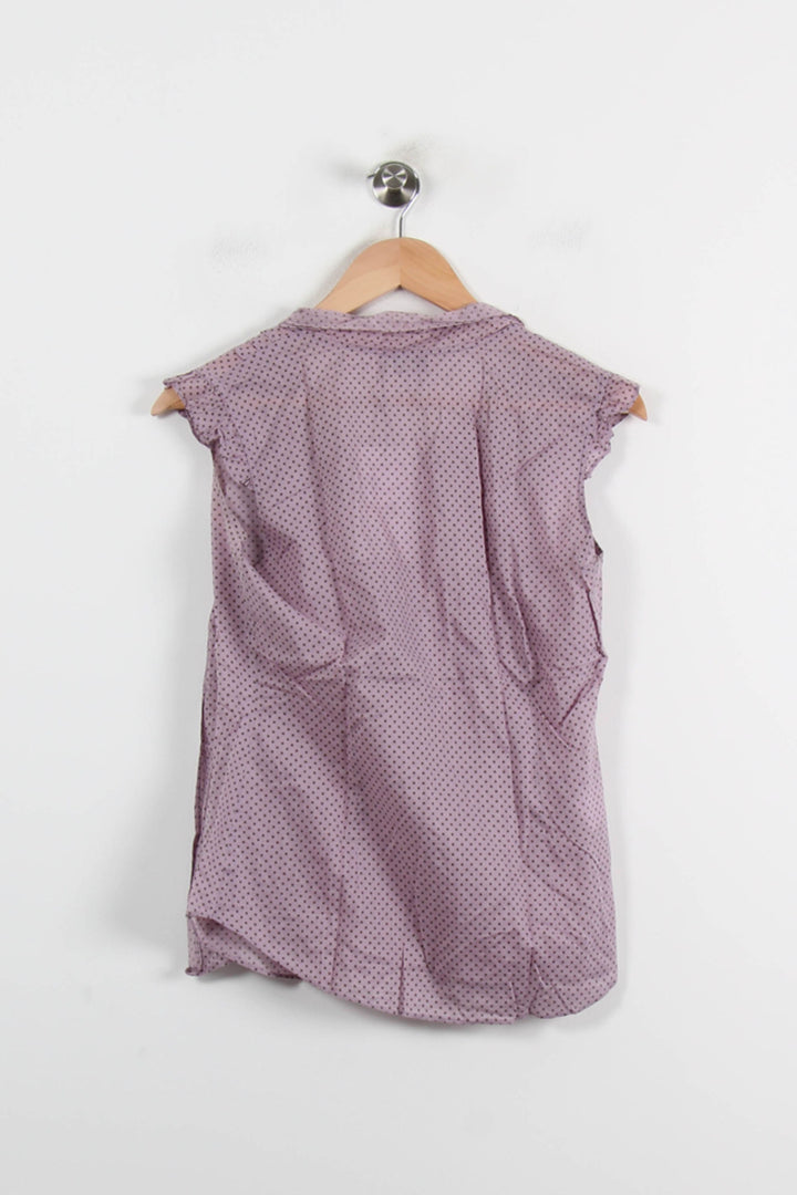 Blouse Violette à Pois Noirs - Taille S/36 de la marque Pablo | PARAD65998 - Vendu par Paradigme - Image 4