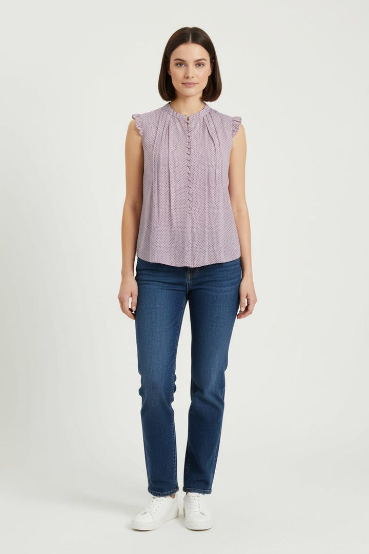 Blouse Violette à Pois Noirs - Taille S/36 de la marque Pablo | PARAD65998 - Vendu par Paradigme - Image 1