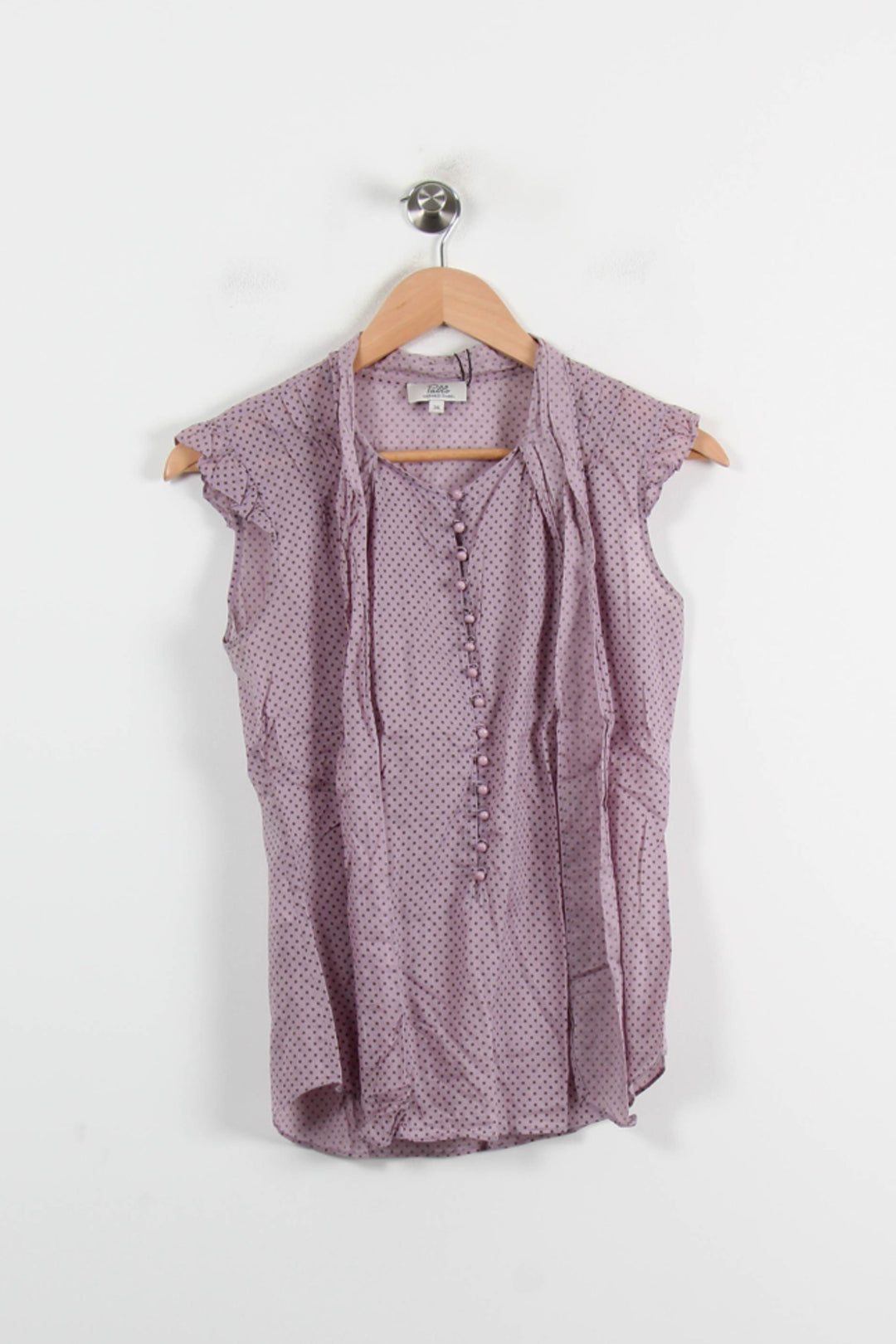Blouse Violette à Pois Noirs - Taille S/36 de la marque Pablo | PARAD65998 - Vendu par Paradigme - Image 2