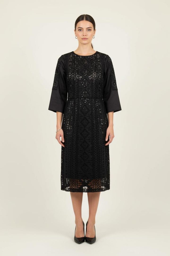 Robe Dentelle Noire - Taille S/36 de la marque Maje | PARAD66011 - Vendu par Paradigme - Image 1