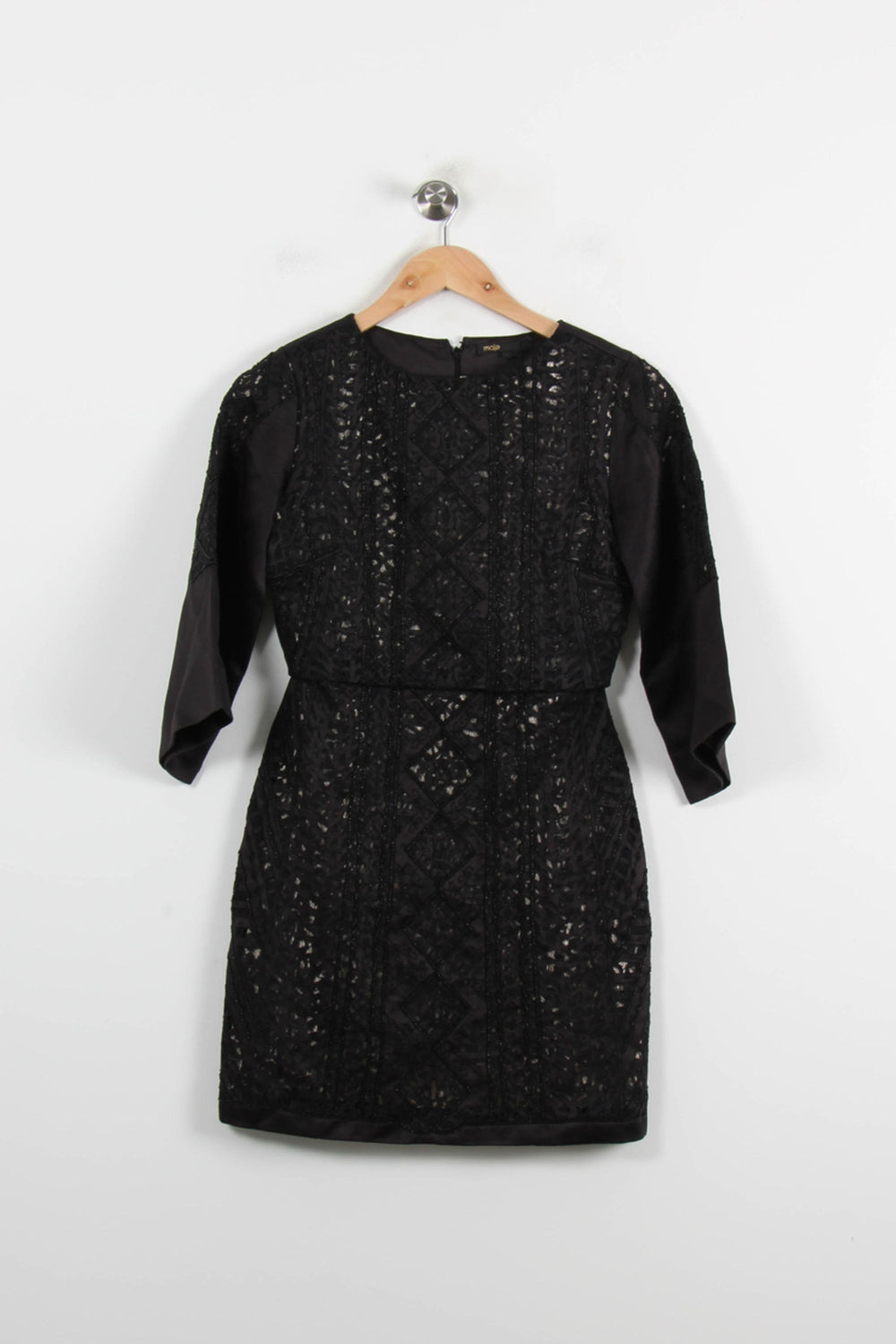 Robe Dentelle Noire - Taille S/36 de la marque Maje | PARAD66011 - Vendu par Paradigme - Image 2