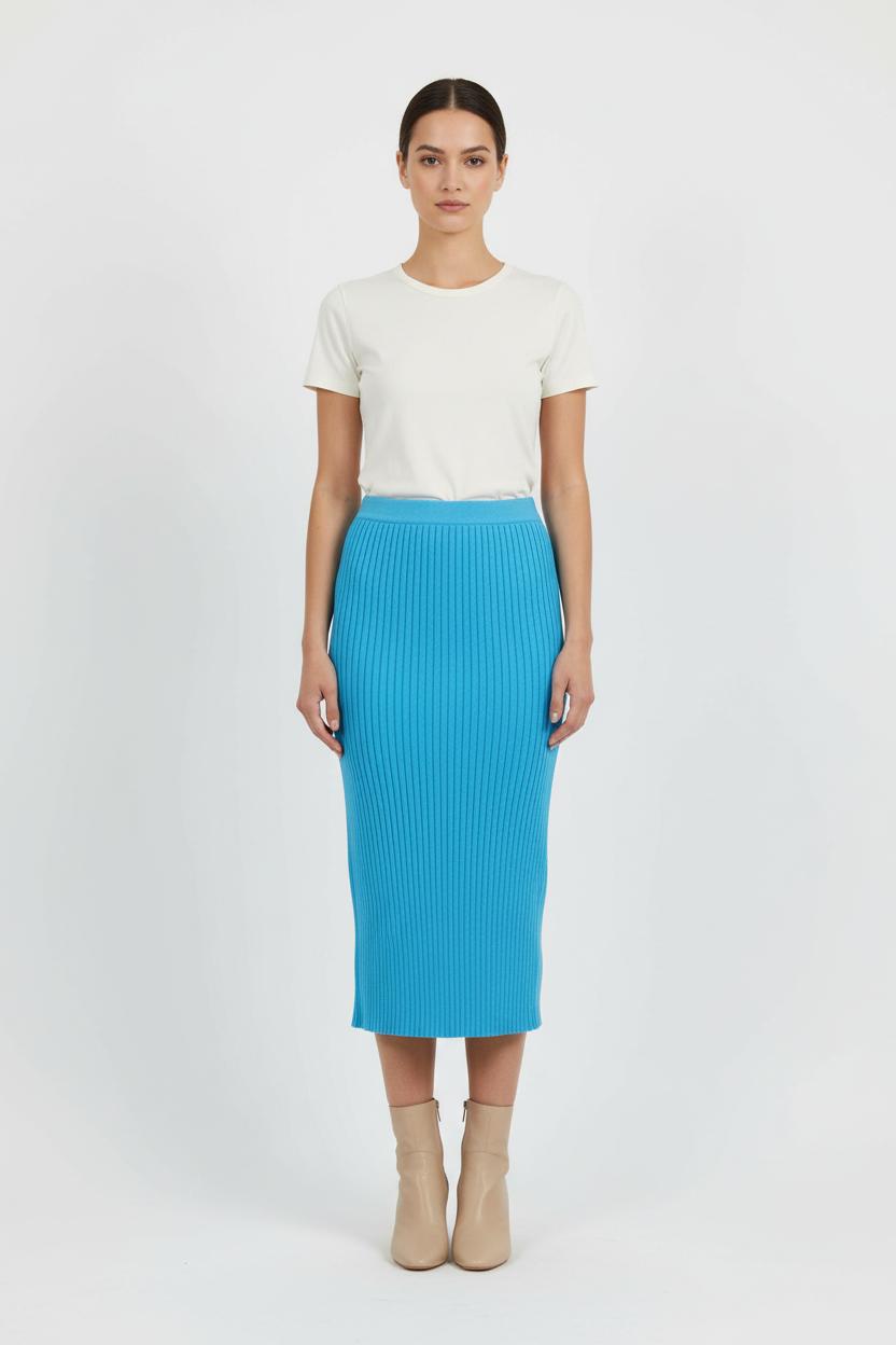 Jupe Crayon Bleue - Taille XS/34 de la marque Suncoo | PARAD66014 - Vendu par Paradigme - Image 1