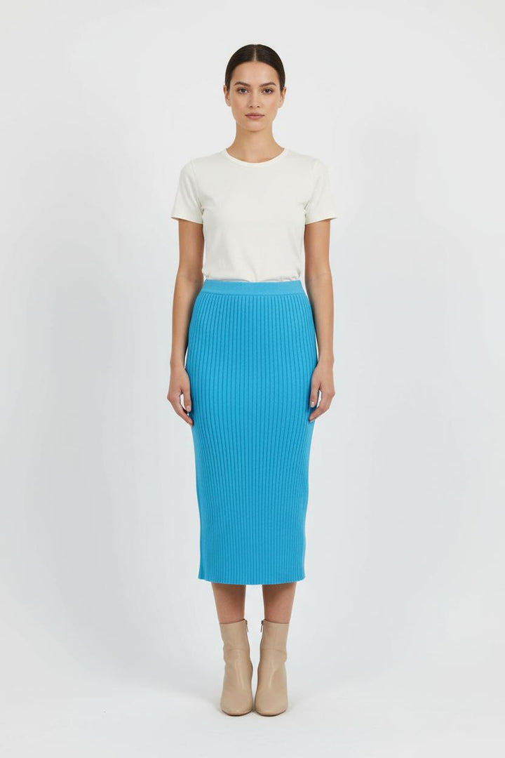 Jupe Crayon Bleue - Taille XS/34 de la marque Suncoo | PARAD66014 - Vendu par Paradigme - Image 1
