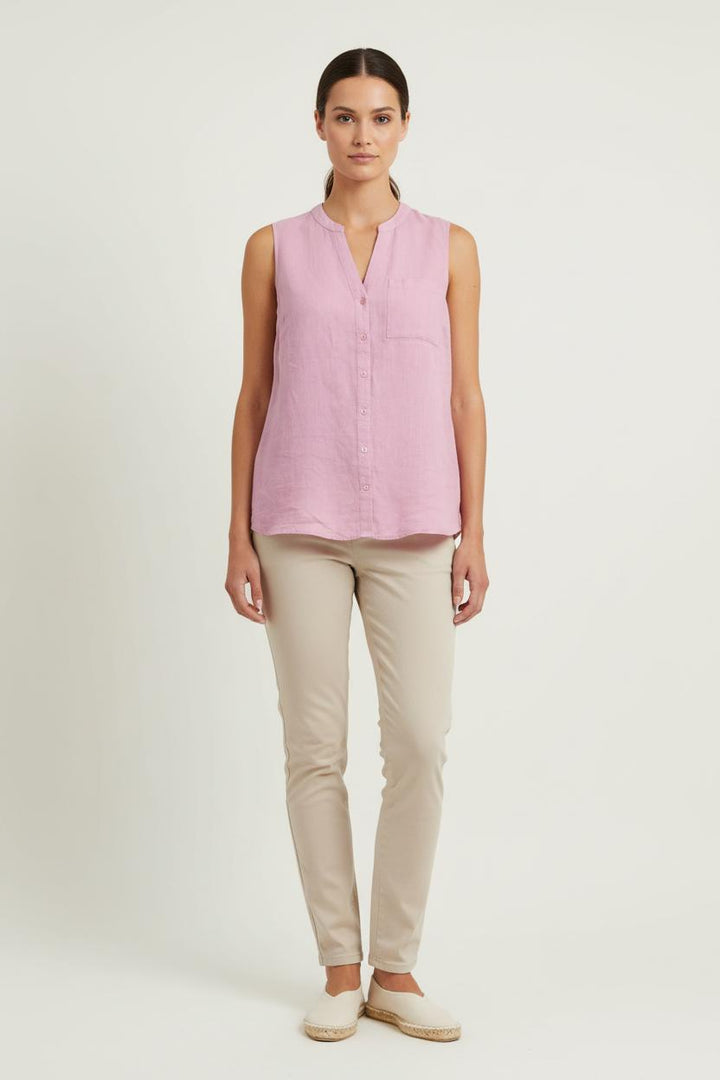 Chemise Sans Manches Rose - Taille M/38 de la marque Caroll | PARAD66031 - Vendu par Paradigme - Image 1