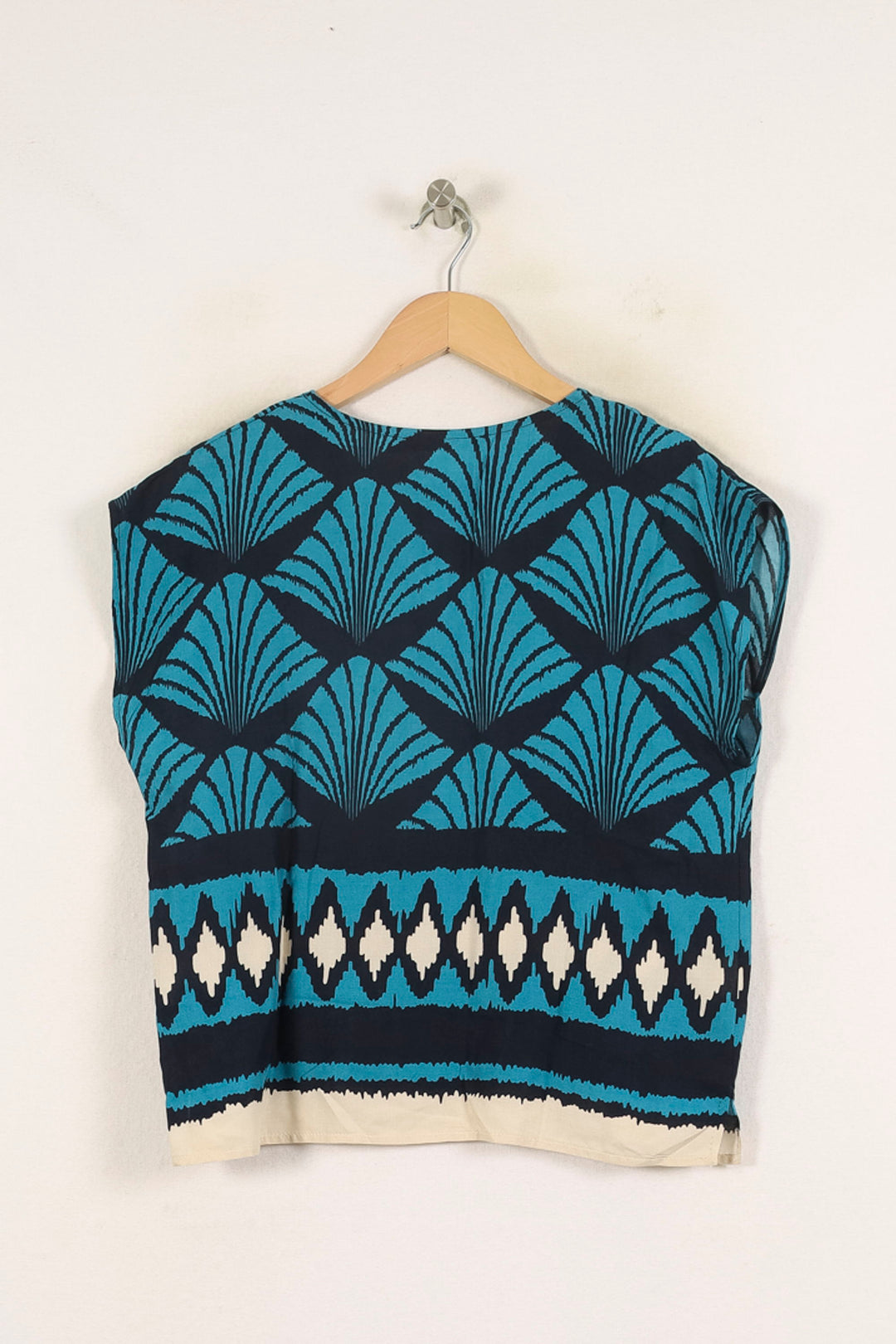 Blouse Bleue et Blanche - Taille S/36 de la marque La Fée Maraboutée | PARAD66032 - Vendu par Paradigme - Image 4