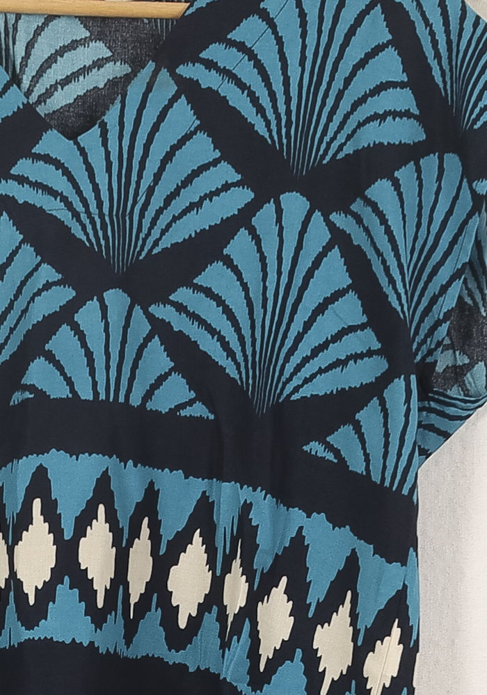 Blouse Bleue et Blanche - Taille S/36 de la marque La Fée Maraboutée | PARAD66032 - Vendu par Paradigme - Image 3