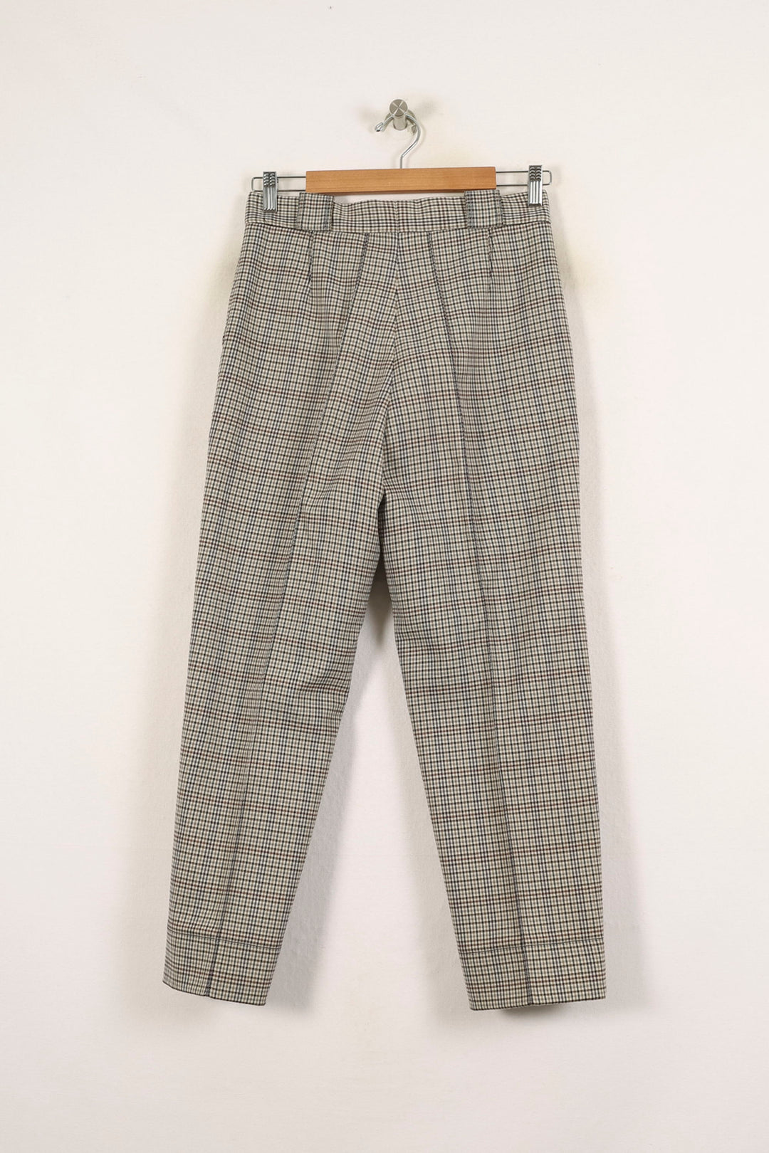 Pantalon Carreaux Beige et Noir - Taille M/38 de la marque Sandro | PARAD66052 - Vendu par Paradigme - Image 4