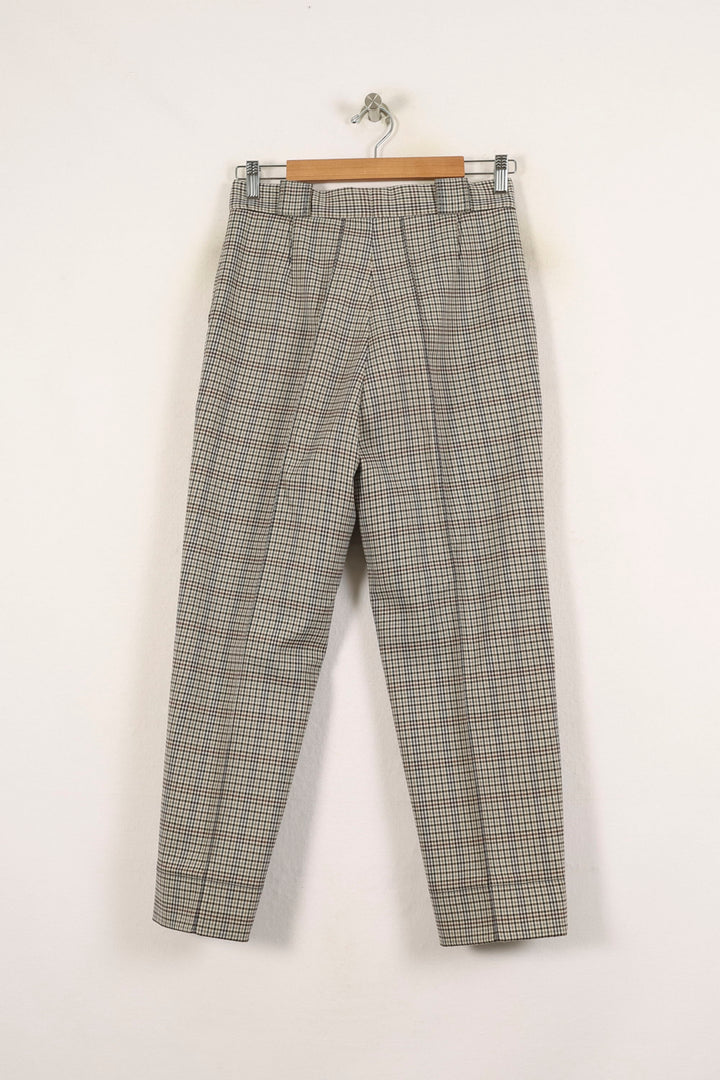 Pantalon Carreaux Beige et Noir - Taille M/38 de la marque Sandro | PARAD66052 - Vendu par Paradigme - Image 4
