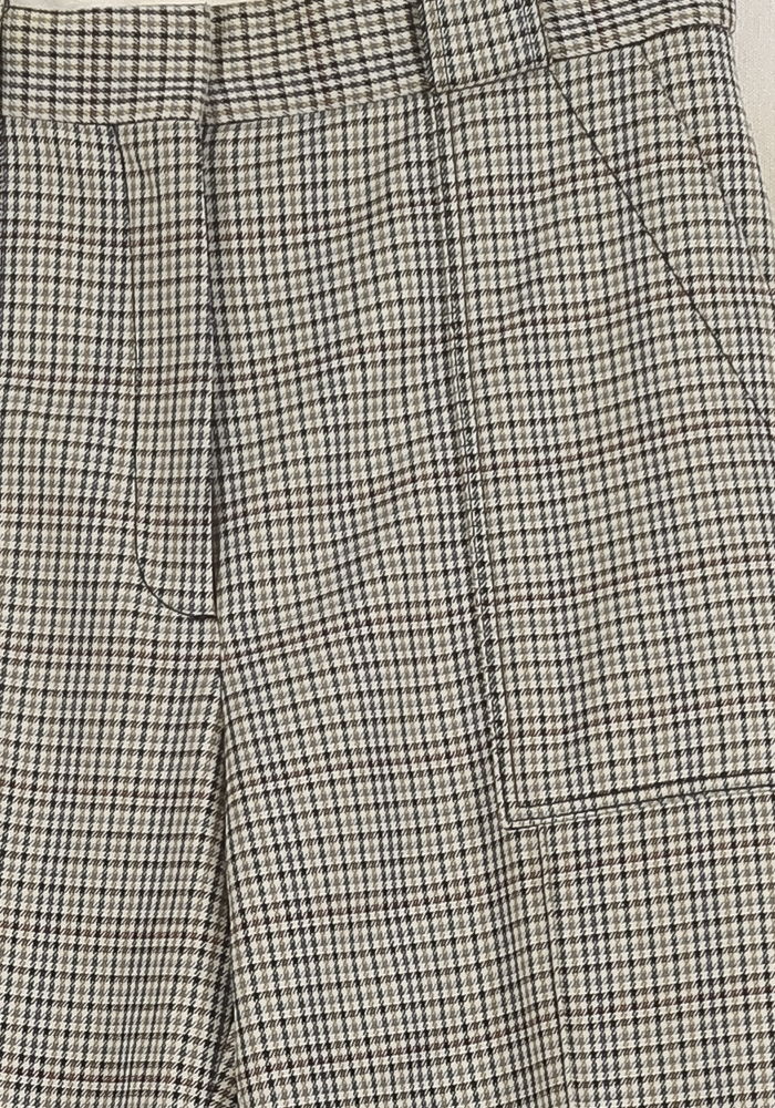 Pantalon Carreaux Beige et Noir - Taille M/38 de la marque Sandro | PARAD66052 - Vendu par Paradigme - Image 3
