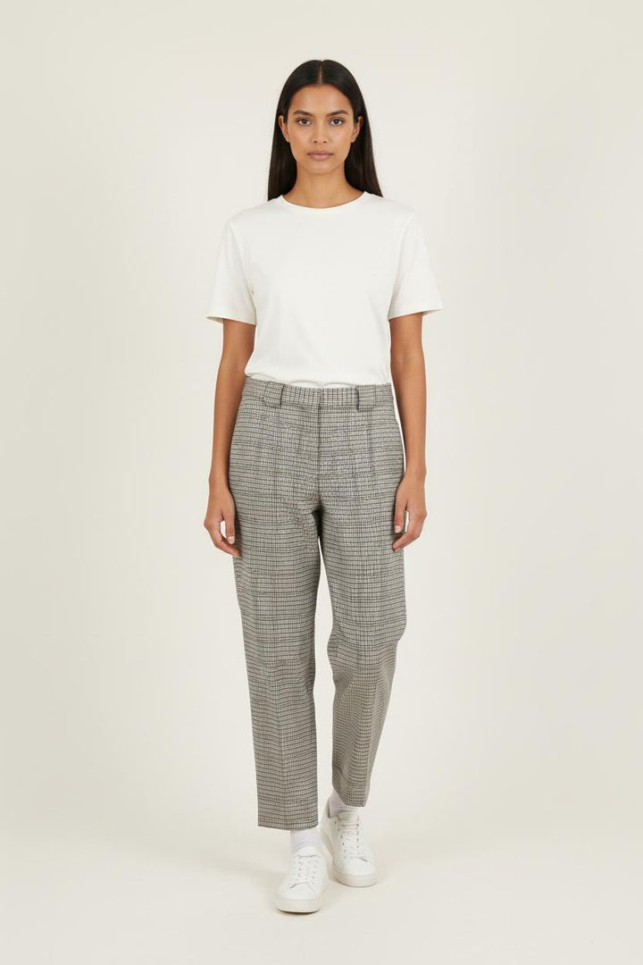 Pantalon Carreaux Beige et Noir - Taille M/38 de la marque Sandro | PARAD66052 - Vendu par Paradigme - Image 1