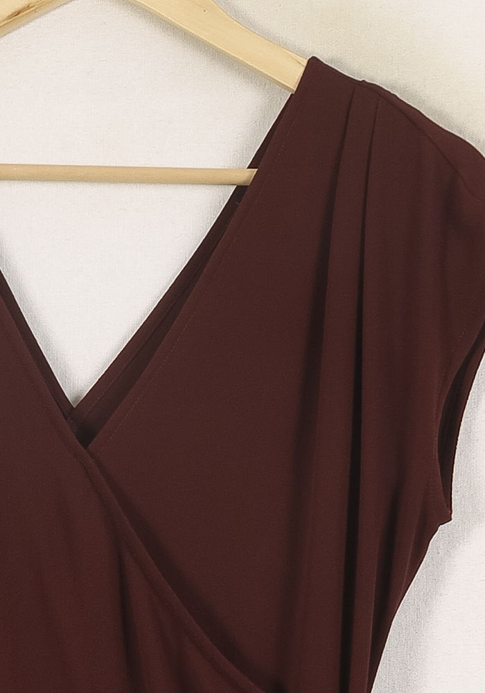Robe Portefeuille Bordeaux - Taille M/38 de la marque IKKS | PARAD66057 - Vendu par Paradigme - Image 3