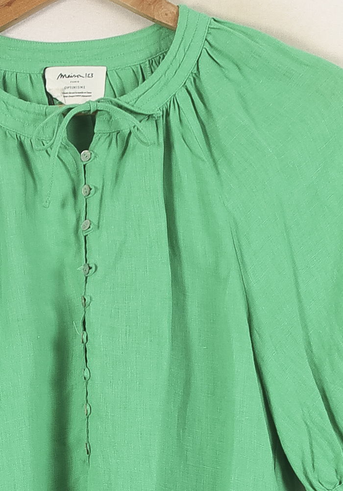 Robe Midi Verte - Taille S/36 de la marque Maison 123 | PARAD66078 - Vendu par Paradigme - Image 3