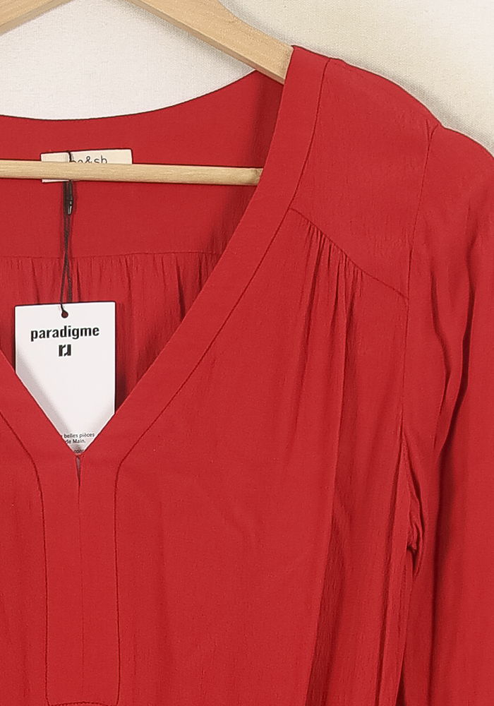 Robe Longue Rouge - Taille S/36 de la marque ba&sh | PARAD66080 - Vendu par Paradigme - Image 3