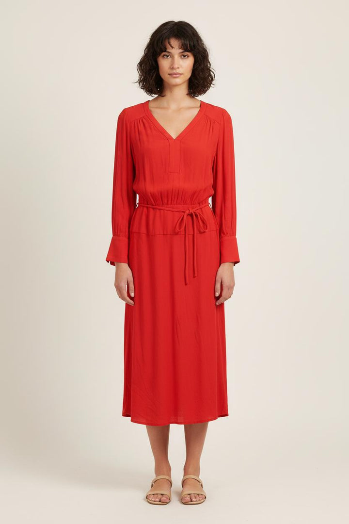 Robe Longue Rouge - Taille S/36 de la marque ba&sh | PARAD66080 - Vendu par Paradigme - Image 1