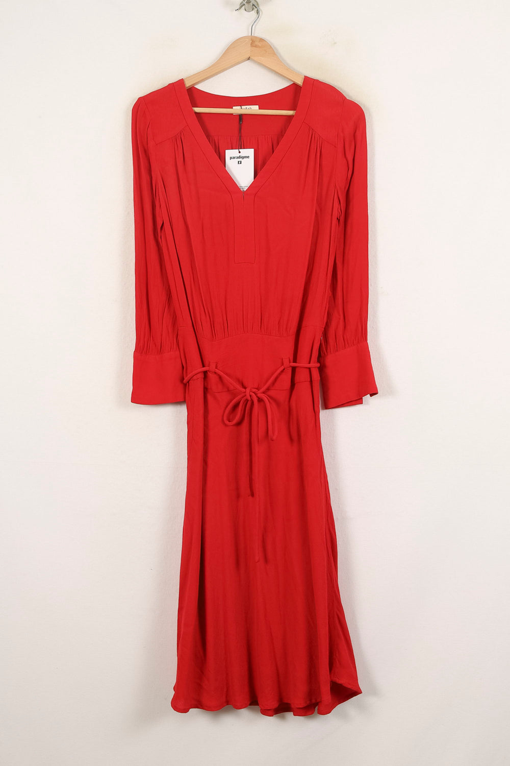 Robe Longue Rouge - Taille S/36 de la marque ba&sh | PARAD66080 - Vendu par Paradigme - Image 2