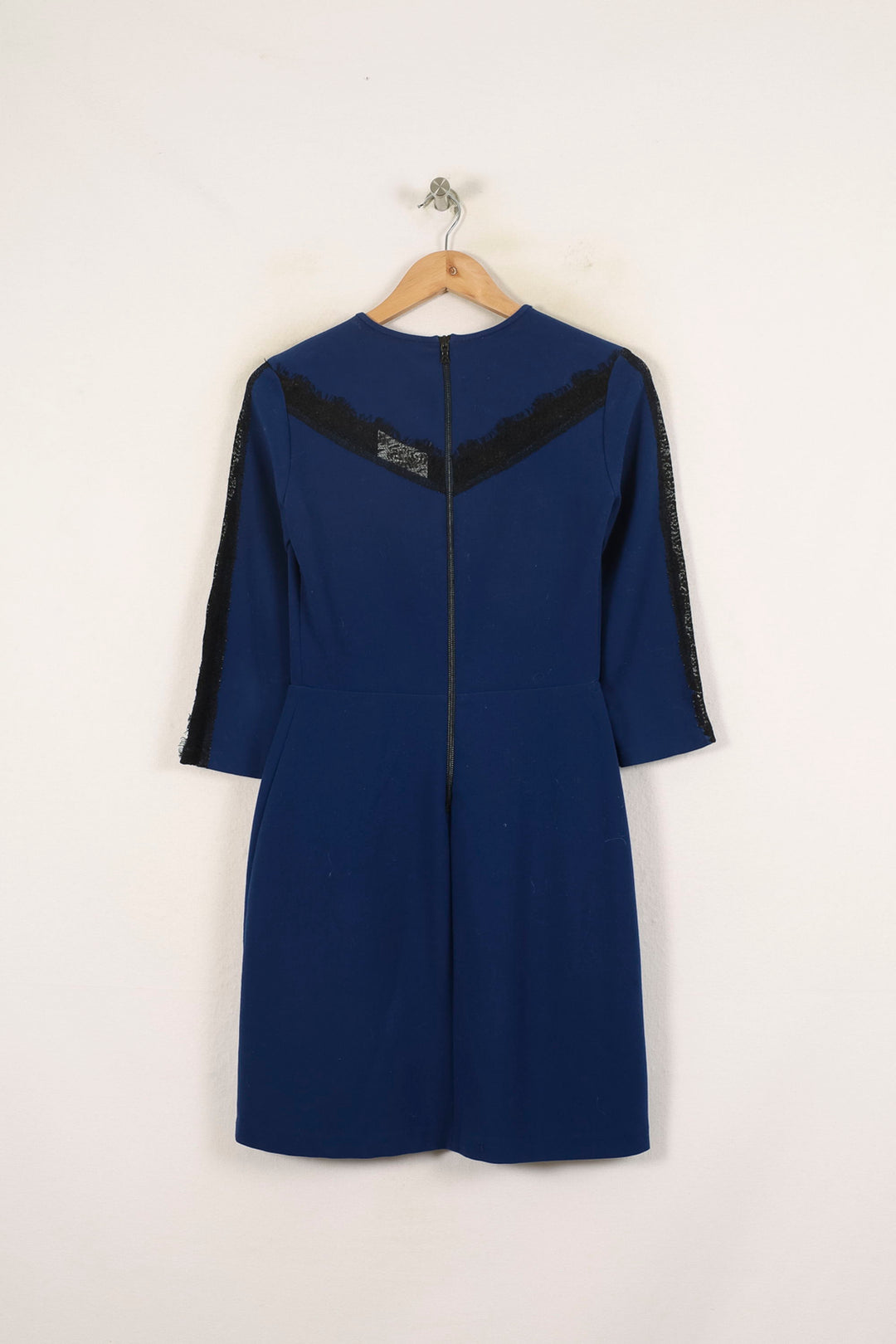 Robe Bleu et Noire - Taille S/36 de la marque Sandro | PARAD66084 - Vendu par Paradigme - Image 4