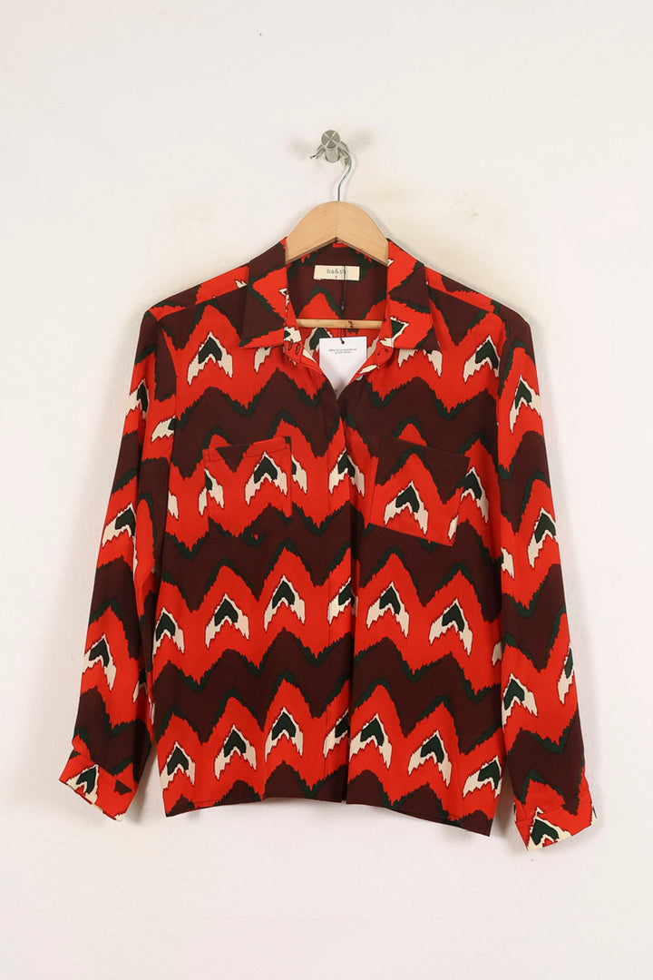 Chemise Rouge et Marron - Taille XS/34 de la marque ba&sh | PARAD66087 - Vendu par Paradigme - Image 2