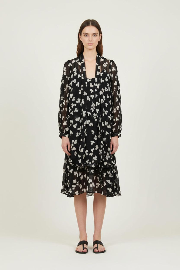 Robe Midi Noire et Blanche - Taille S/36 de la marque The Kooples | PARAD66094 - Vendu par Paradigme - Image 1