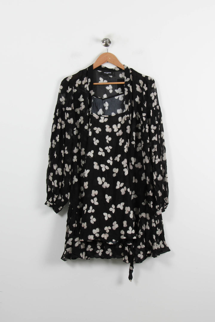 Robe Midi Noire et Blanche - Taille S/36 de la marque The Kooples | PARAD66094 - Vendu par Paradigme - Image 2