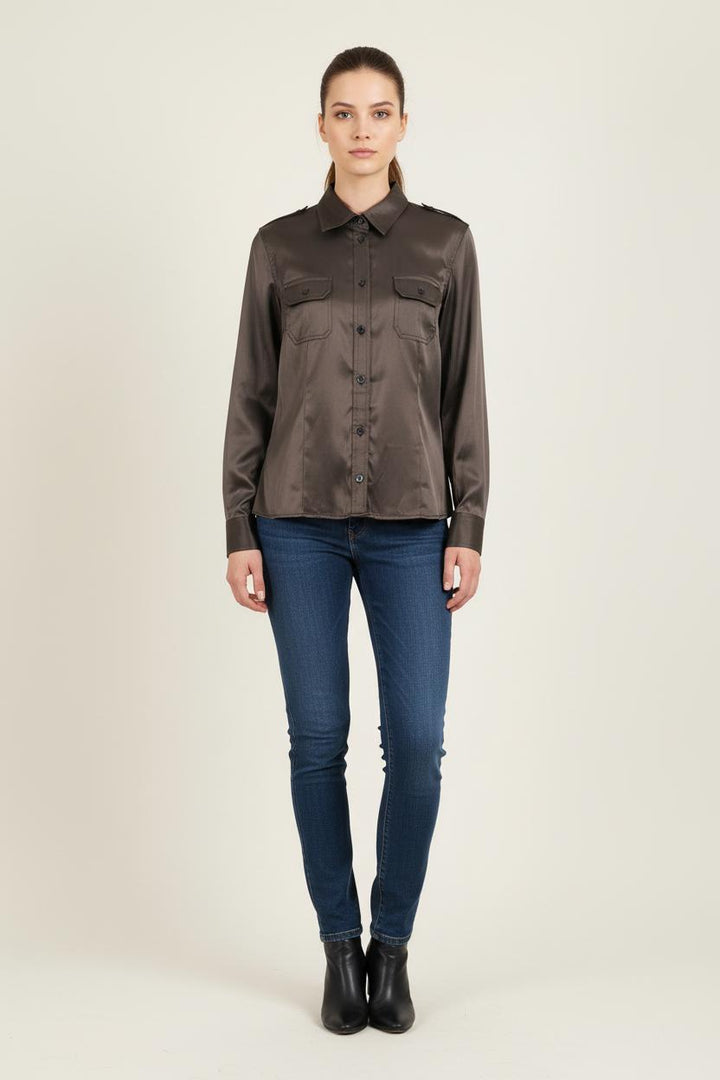 Chemise Grise - Taille L/40 de la marque Gerard Darel | PARAD66144 - Vendu par Paradigme - Image 1