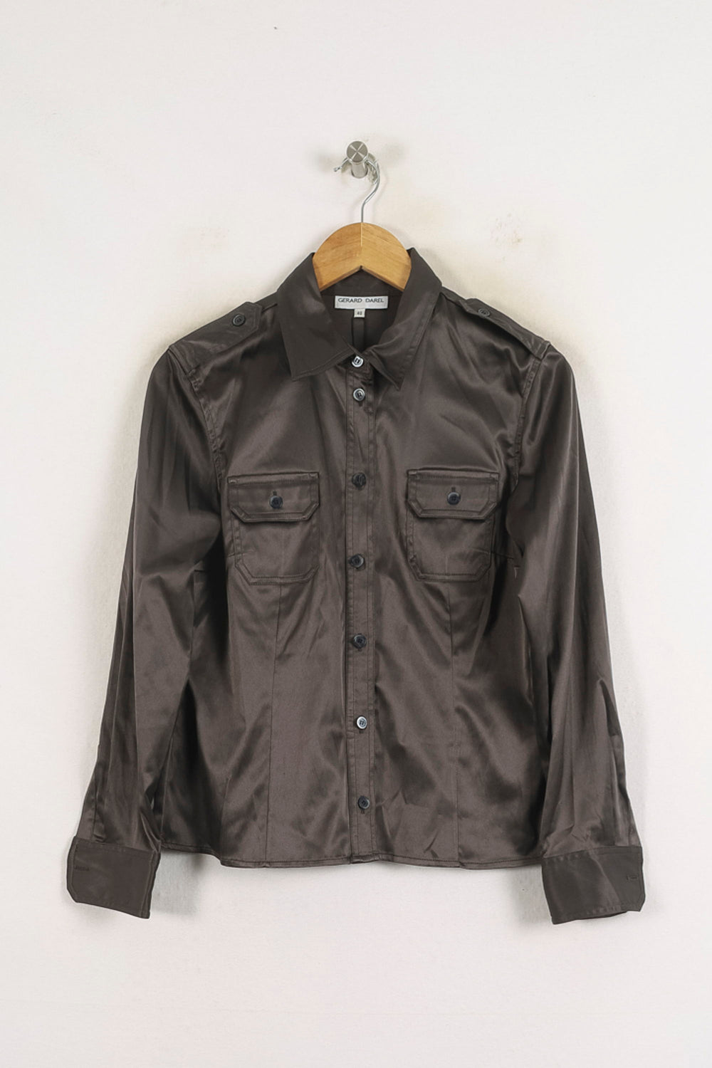 Chemise Grise - Taille L/40 de la marque Gerard Darel | PARAD66144 - Vendu par Paradigme - Image 2
