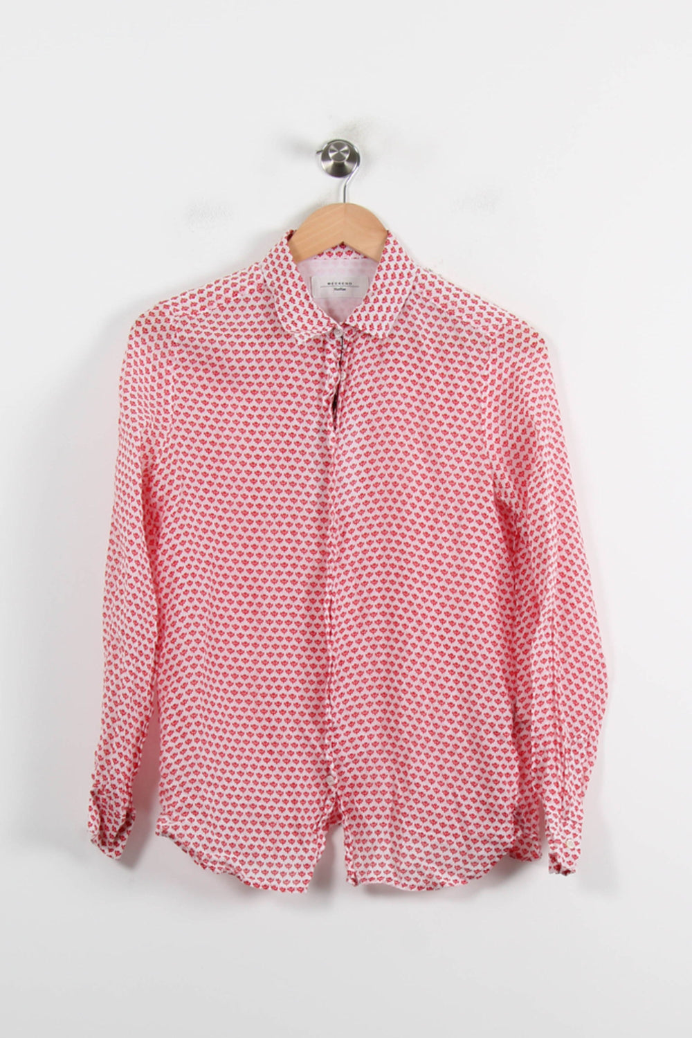 Chemise Blanche et Rouge - Taille L/40 de la marque Weekend Max Mara | PARAD66151 - Vendu par Paradigme - Image 2