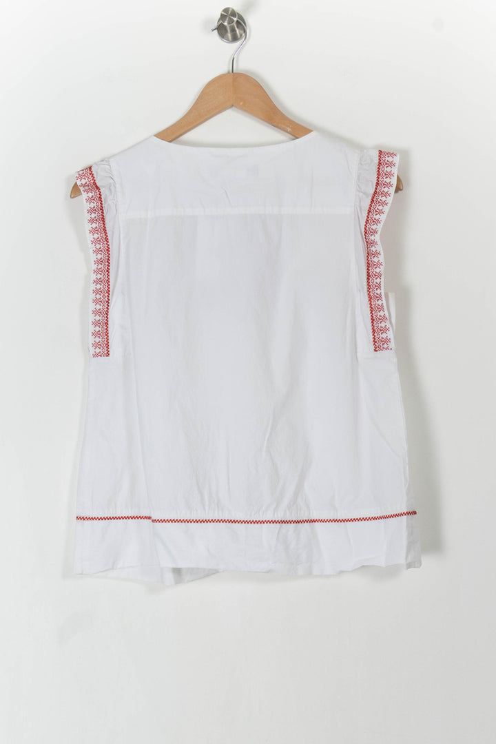 Blouse Blanche et Rouge - Taille M/38 de la marque Weekend Max Mara | PARAD66152 - Vendu par Paradigme - Image 4