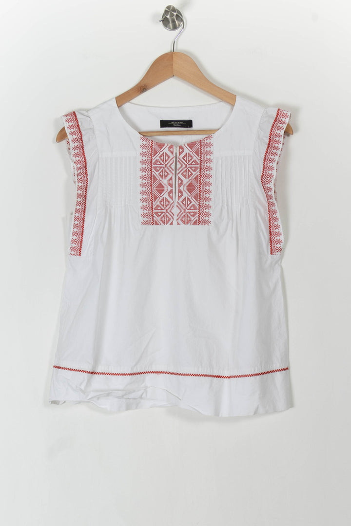 Blouse Blanche et Rouge - Taille M/38 de la marque Weekend Max Mara | PARAD66152 - Vendu par Paradigme - Image 2