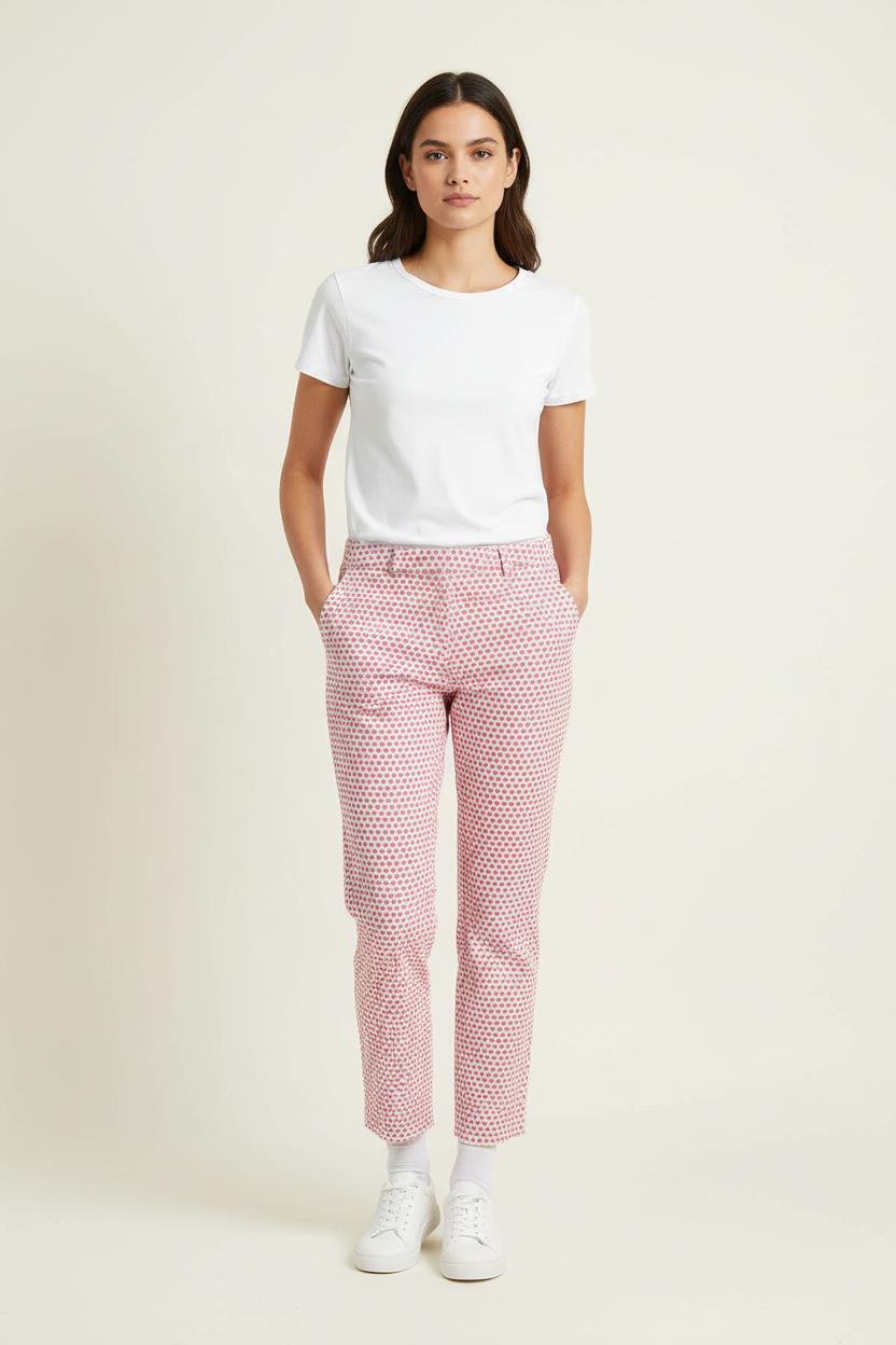 Pantalon Blanc et Rouge - Taille M/38 de la marque Weekend Max Mara | PARAD66153 - Vendu par Paradigme - Image 1