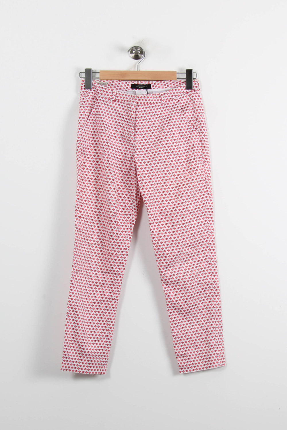 Pantalon Blanc et Rouge - Taille M/38 de la marque Weekend Max Mara | PARAD66153 - Vendu par Paradigme - Image 2