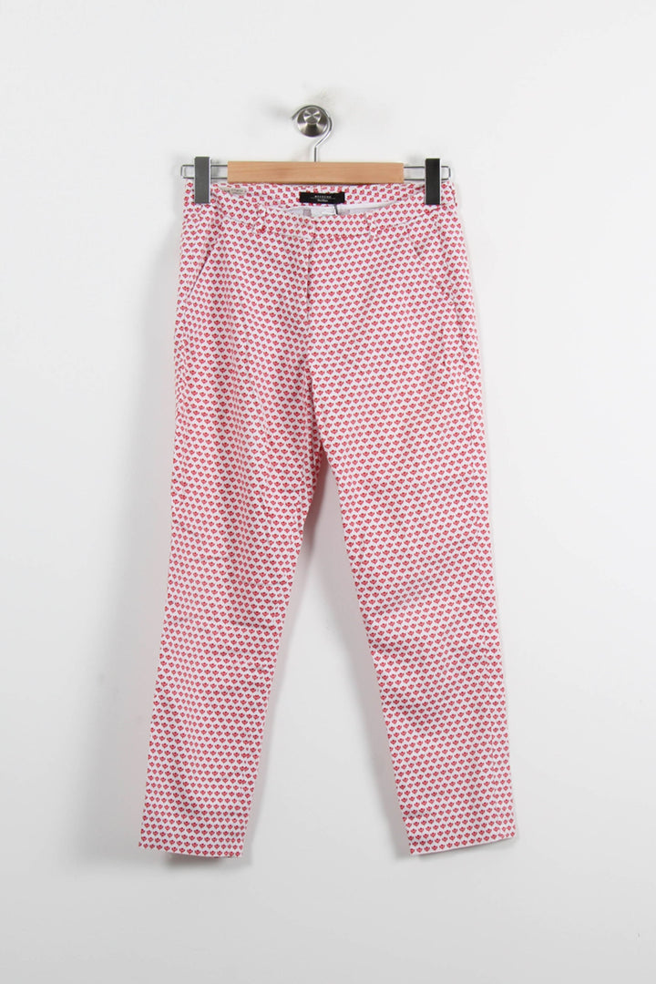 Pantalon Blanc et Rouge - Taille M/38 de la marque Weekend Max Mara | PARAD66153 - Vendu par Paradigme - Image 2