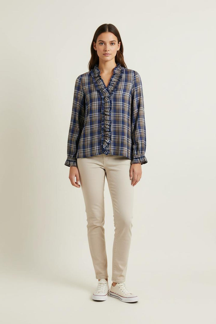 Chemise Bleue et Blanche - Taille XS/34 de la marque Sézane | PARAD66157 - Vendu par Paradigme - Image 1