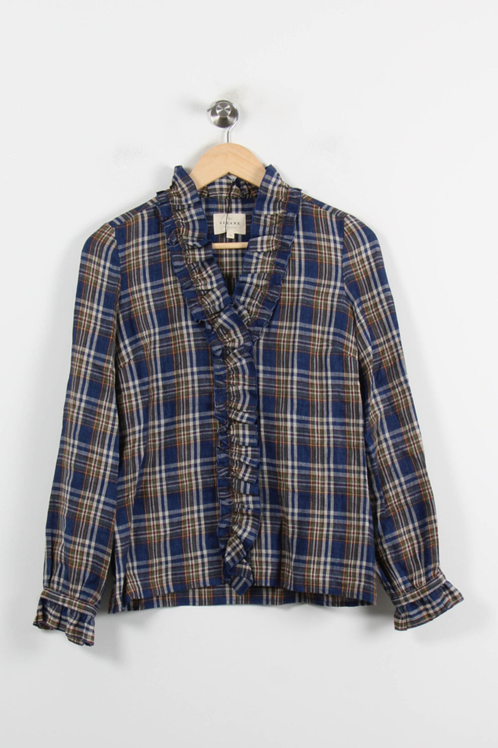 Chemise Bleue et Blanche - Taille XS/34 de la marque Sézane | PARAD66157 - Vendu par Paradigme - Image 2