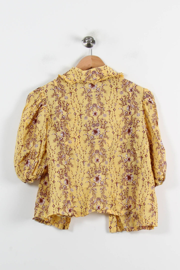 Blouse Jaune et Bordeaux - Taille L/40 de la marque Sandro | PARAD66159 - Vendu par Paradigme - Image 4