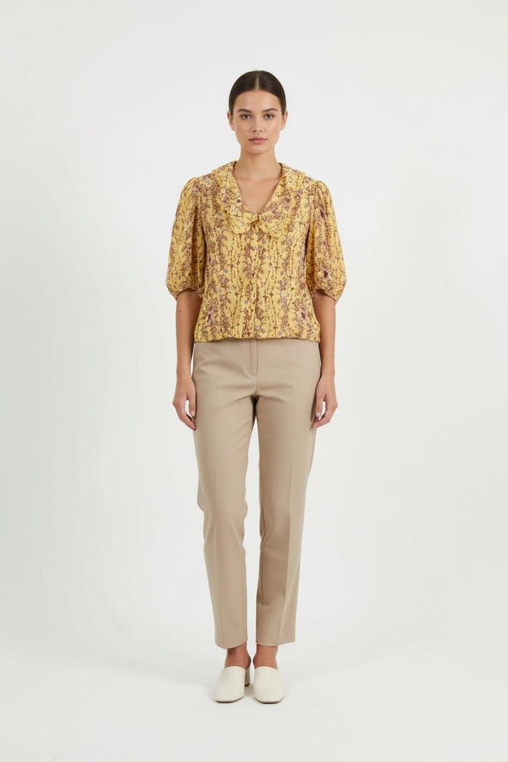 Blouse Jaune et Bordeaux - Taille L/40 de la marque Sandro | PARAD66159 - Vendu par Paradigme - Image 1
