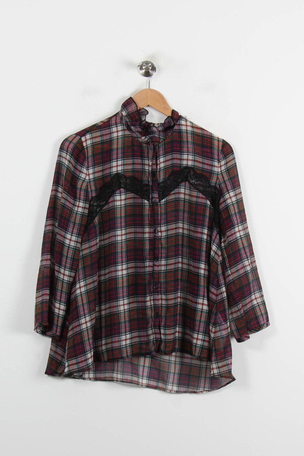 Chemise à Carreaux Multicolore - Taille M/38 de la marque Claudie Pierlot | PARAD66160 - Vendu par Paradigme - Image 2