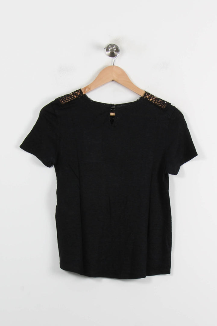 Tee-shirt Noir - Taille XS/34 de la marque Sézane | PARAD66165 - Vendu par Paradigme - Image 4