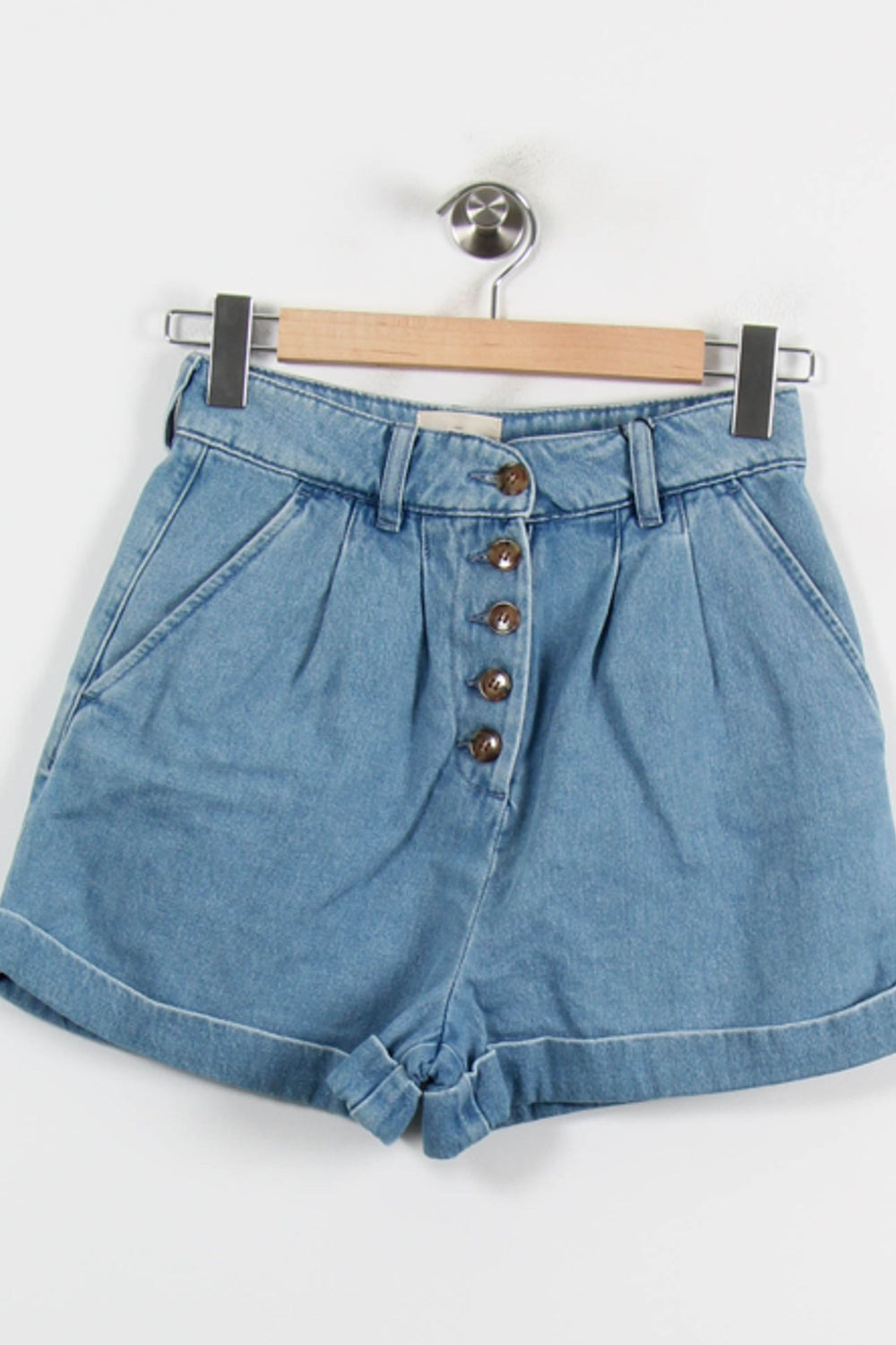 Short en Jean Bleu - Taille XS/34 de la marque Sézane | PARAD66168 - Vendu par Paradigme - Image 2