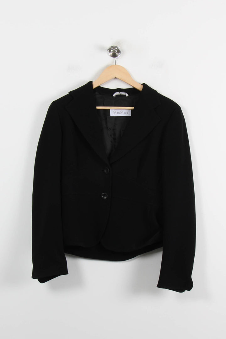 Veste Noire - Taille M/38 de la marque Max Mara | PARAD66172 - Vendu par Paradigme - Image 2