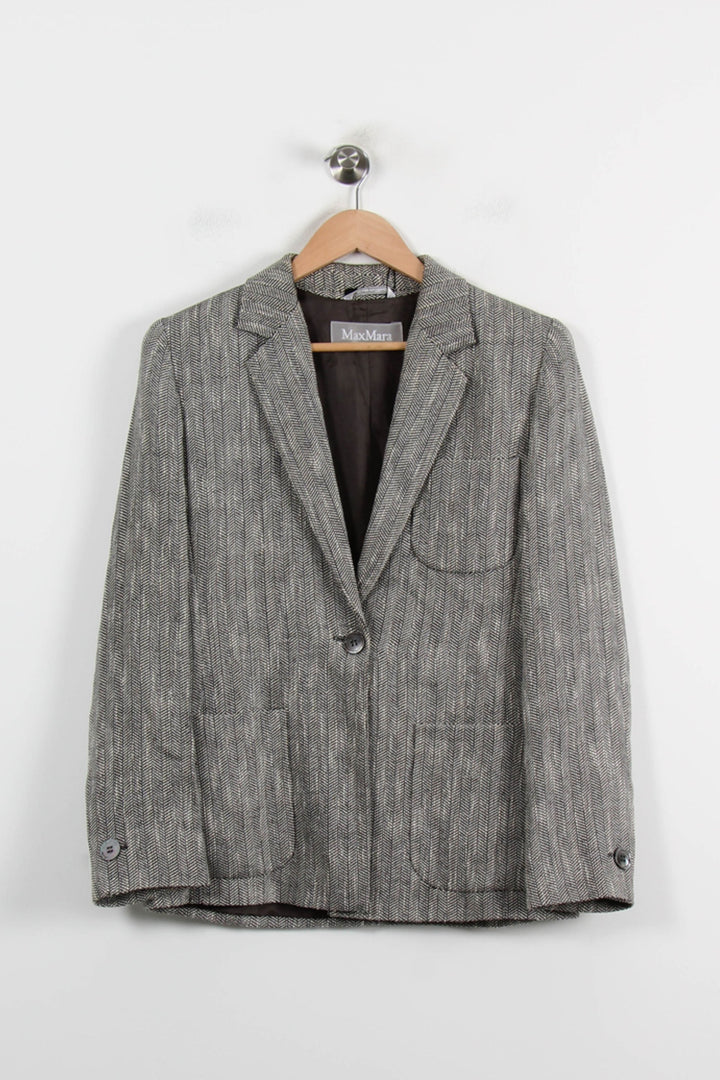 Blazer Gris - Taille S/36 de la marque Max Mara | PARAD66173 - Vendu par Paradigme - Image 2