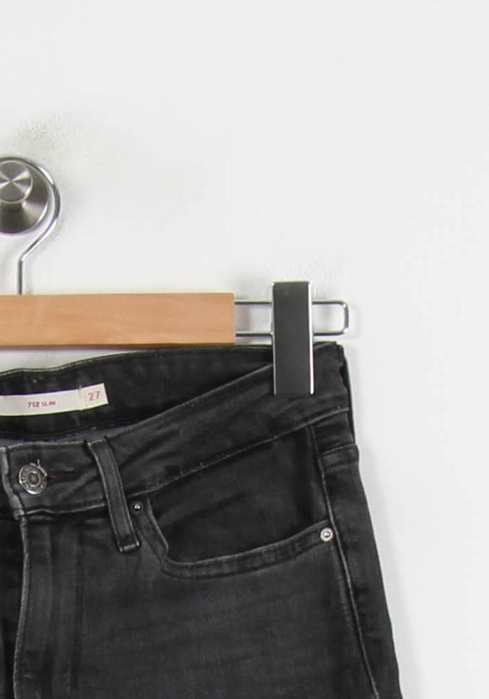 Jean Slim Gris - Taille S/36 de la marque Levi's | PARAD66176 - Vendu par Paradigme - Image 3