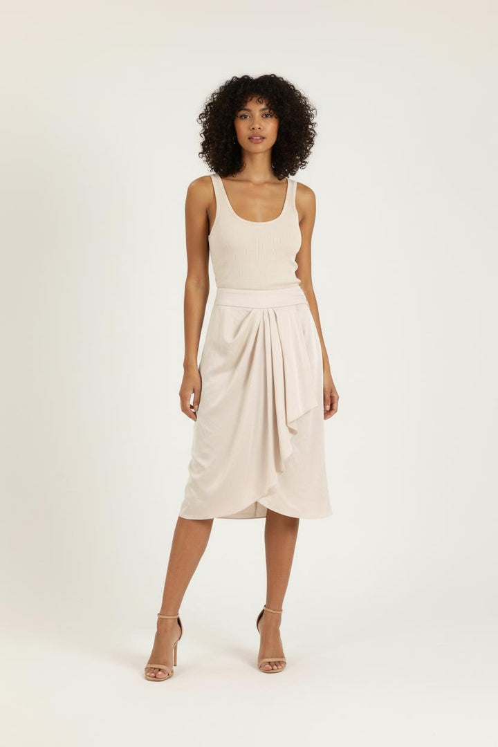 Jupe Drapée Beige - Taille S/36 de la marque IRO | PARAD66184 - Vendu par Paradigme - Image 1